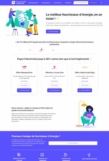 Site web fournisseur-energie